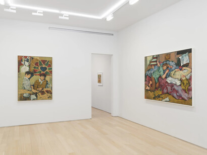 Rosemarie Beck, Earthly paradise, exhibition view. Courtesy of Van Doren Waxter Gallery