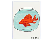 David Shrigley, Untitled (The brain), 2015, Acrylic on paper, 29 7/8 x 22 1/16 inches (75.9 x 56 cm). Courtesy the artist and Anton Kern Gallery, New York. © David Shrigley