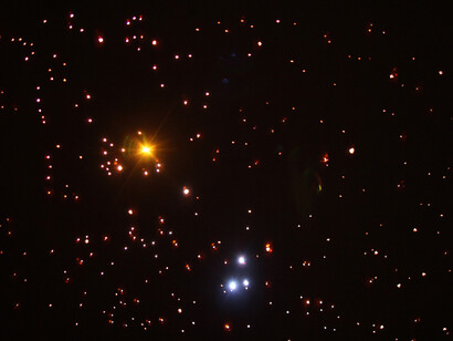 Tobias Fike, Replicated Night Sky 2, July 5, 1975, Lincoln, NE, c-print, 27 1/4 x 39 inches (69.2 x 99.1 cm), Edition of 3, 2014