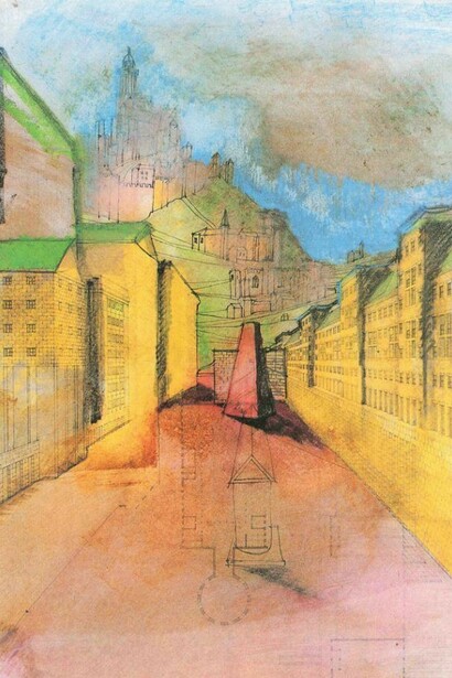 Schizzo del progetto architettonico di Fontivegge, Perugia