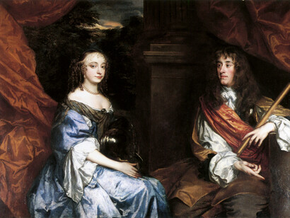 Jacobo II con Anne Hyde alrededor de 1660, por Sir Peter Lely