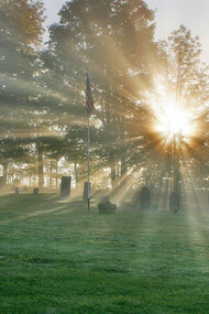 Atardecer en un cementerio