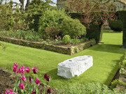 Marc Quinn, Iceberg Bench, 2008, pure white marble, black Belgian marble, blue agate, 40 x 202 x 60 cm / 15.7 x 79.5 x 23.6 in, edition of 8 + 4 ap, Courtesy Carpenters Workshop Gallery
