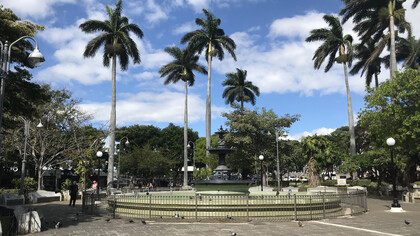 Actual fuente en el Parque Central de Heredia. Foto: Luko Hilje
