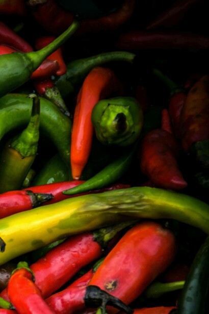 An assortment of spicy peppers