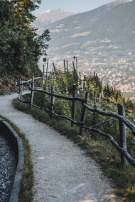 Waalweg di Marlengo che con i suoi 13 km è anche il più lungo dell'Alto Adige