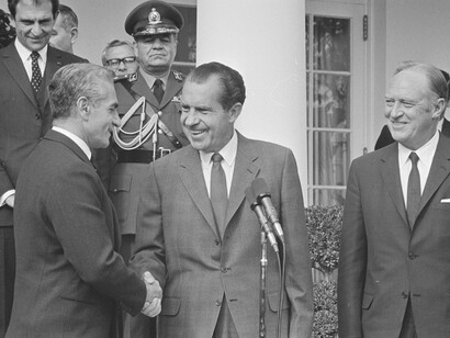 Visita de Mohammad Reza Pahlavi, antigo Shan do Irão, a Nixon, nos Estados Unidos