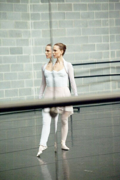 Natalie Portman rehearsing to play the White Swan in Darren Aronofsky's Black Swan