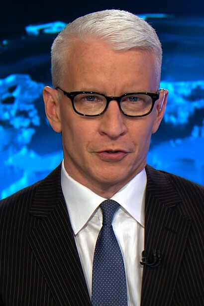 Anderson Cooper covering the news for CNN