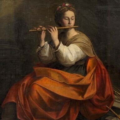 Philippe Quantin, "La musa Euterpe", ante 1628, Digione, Musée des Beaux-Arts, Francia