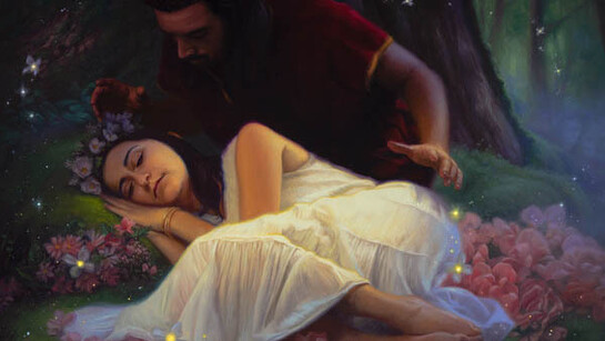 Nick Elias, "The Dreamers", oil on panel, 20 x 16 inches