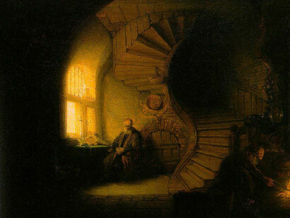 «El filósofo meditando» (1632), Rembrandt