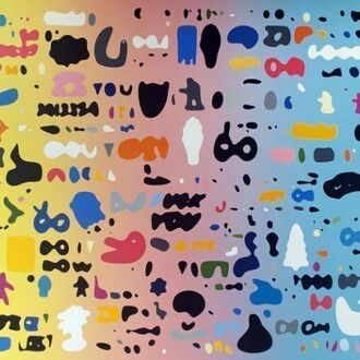 "The world's greatest everything" (2013), Waterborne, enamel, acrylic and resin on cradled wood panel. 40 x 50 inches.