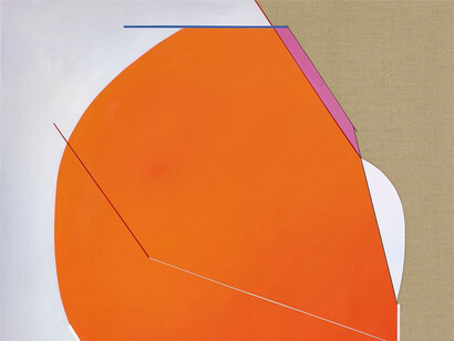 Isabelle Borges, Forking paths, painting in exhibition (detail). Courtesy of Galerie Rupert Pfab