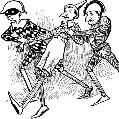 Carlo Collodi, Le avventure di Pinocchio, Immagine del capitolo 10