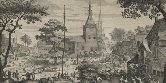 Hendrick Hondius, View of a Village with a Peasants' Feast ('Schelle-Belle') [NHD 28]
