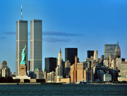 Vista aérea de Nueva York en los años 80