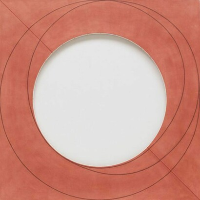 Robert Mangold, Square with Open Circle II, 2011, acrylic and black pencil on canvas, 72-1/8 x 72-1/8 in. (183.2 x 183.2 cm)