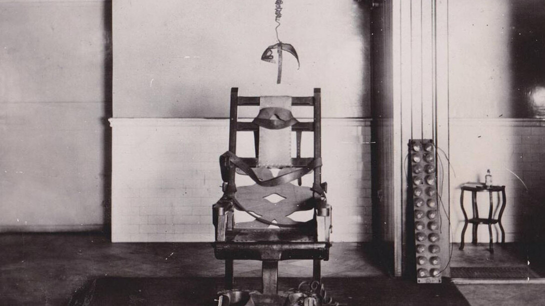 The original and first electric chair that was used to execute a prisoner