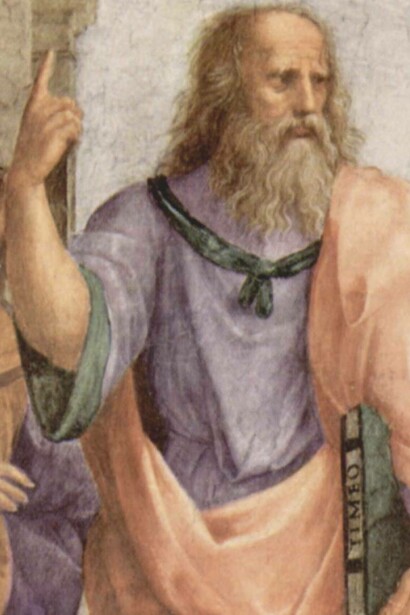 Platone in La scuola di Atene (1511), Raffaello (1483–1520), affresco 