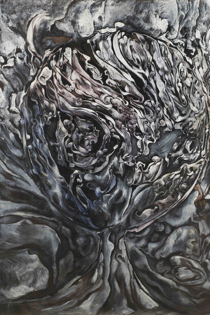 Science in Surrealism, Kurt Seligmann, Moonscape (detail)