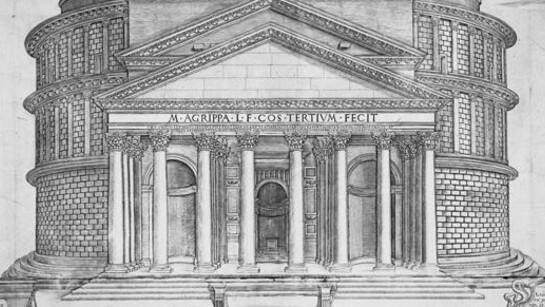 Nicolas Béatrizet (Lunéville 1515 – Roma c. 1566) Pantheon da A. Lafréry, Speculum Romanae Magnificentiae, c. 1573-1577 - bulino, mm 396 x 470 - Firenze, Fondazione Casa Buonarroti, Biblioteca