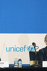 Ban Ki Moon and Irina Bokova from World Education Forum, 2015, Seoul, Republic of Korea