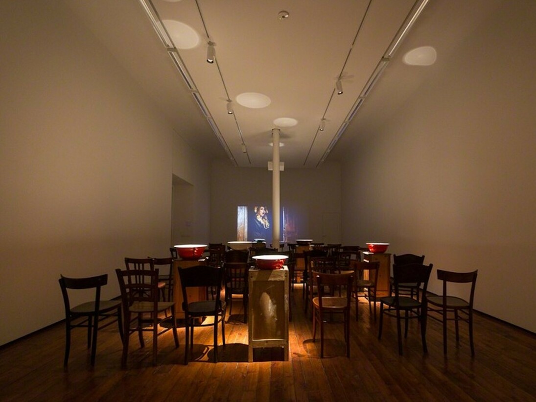 Jannis Kounellis, Theodoros Terzopoulos Die Hamletmaschine by Heiner Müller, Exhibition view, Photos by Lucrezia Roda. Courtesy of Galleria Fumagalli