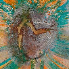 John M Armleder, Scaletta (detail), 2012, 74 13/16 x 57 inches, 190 x 145 cm - mixed media on canvas