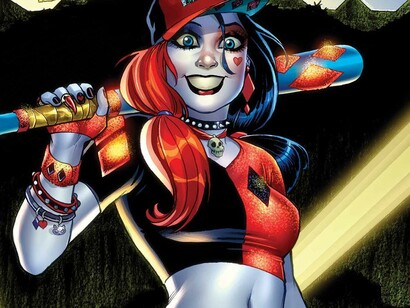 Harley Quinn con un bate de béisbol