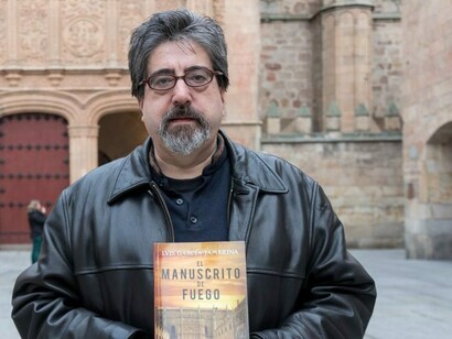 Luis García Jambrina en Salamanca con su nueva novela