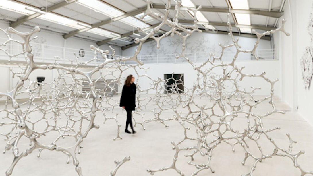 Loris Cecchini, Exhibition view. Courtesy of Galleria Continua