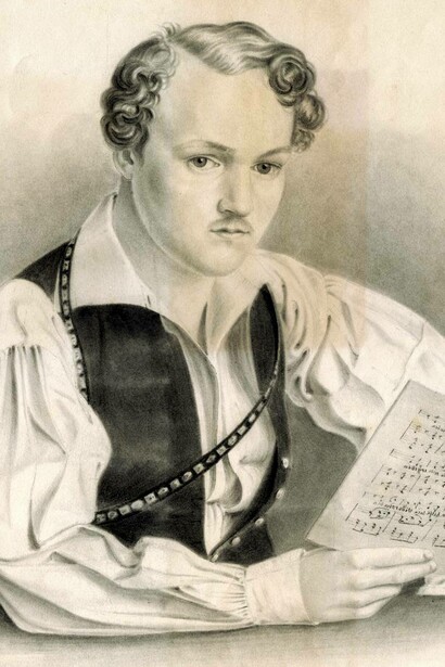 Presunto ritratto di Georg Büchner, datato 1833, di Philipp August Joseph Hoffmann (1807-1883)