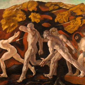 Anselmo Bucci, I maschi (detail), 1911-1924. Courtesy of Mart