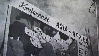 Cartel de la conferencia de Bandung, Indonesia, 1955