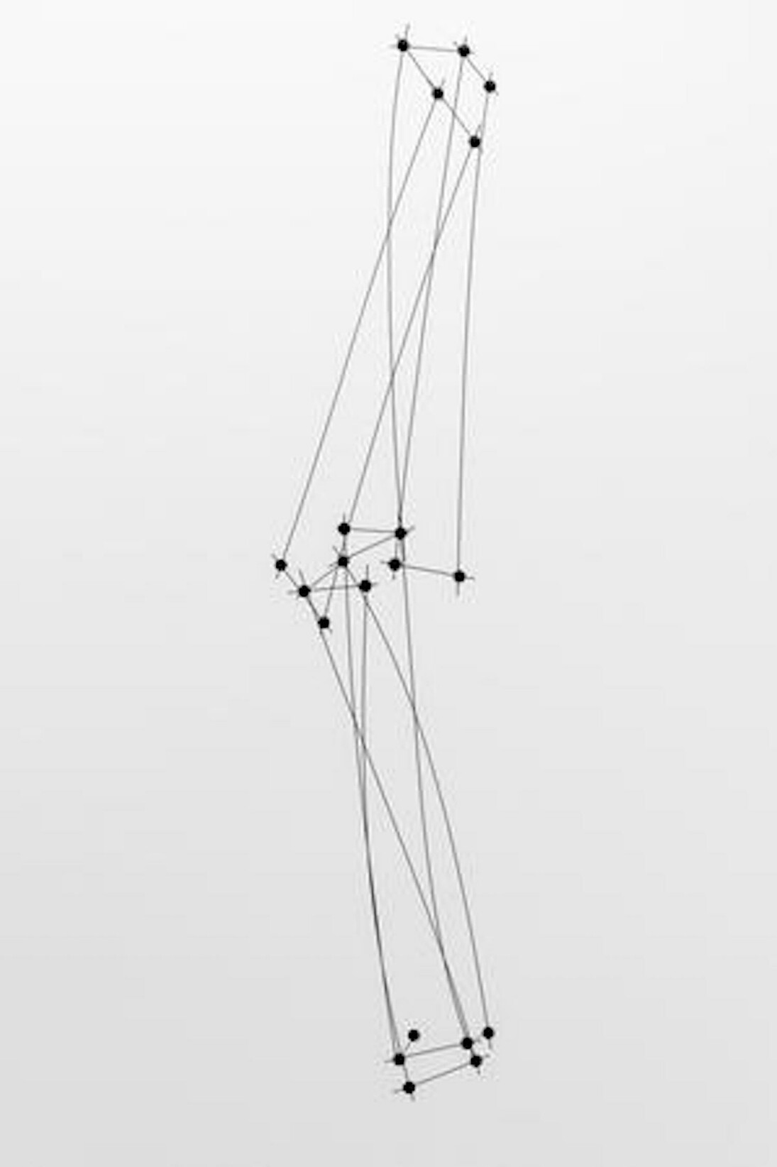 Magdalena Fernández, 10ee016, 2016. Steel, rubber, 144 x 53 x 52in.
© Peter Molick