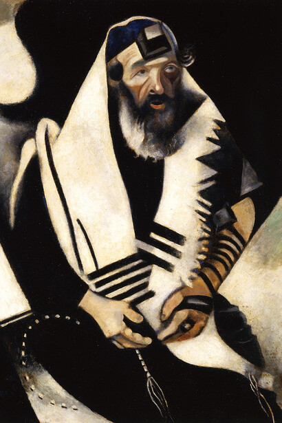 Marc Chagall, Rabbi in black and white (the praying jew), 1914–1922. Courtesy of Albertina Museum