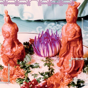 Benjamin Li, Spread from Chinees-Indisch Restaurant Stickeralbum by Benjamin Li with untitled work from family archive