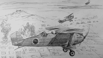 Boceto en progreso del pintor argentino Carlos Adrian García, todos los derechos reservados