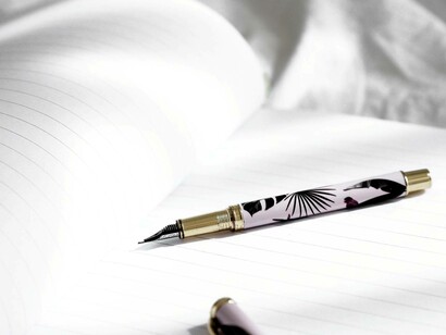 A blank journal page and a beautiful pen, ready for the words