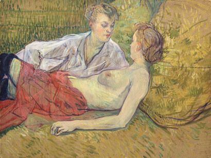 Henri de Toulouse-Lautrec, Les deux amies, 1895, gouache sur carton, 64,5 x 84 cm Fondation Collection E.G. Bührle, Zurich  photo SIK-ISEA, Zurich (J.-P. Kuhn)
