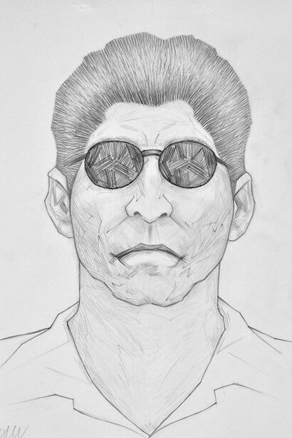 César A. Martínez,
Untitled (14Jul21), 2021,
Signed lower left, dated lower right,
Graphite on Stonehenge paper,
15 x 11 in,
38.1 x 27.9 cm.
Copyright: Copyright The Artist. 
Courtesy of Ruiz-Healy Art