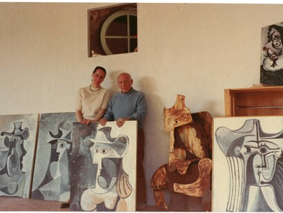 Angela Rosengart con Pablo Picasso, per gentile concessione del museo Rosengart, Lucerna 