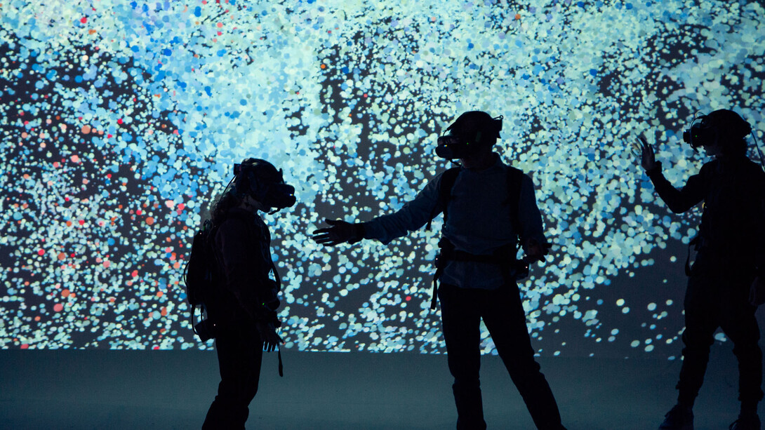 We Live in an Ocean of Air, Saatchi Gallery, 2018. Photo Credit - Barnaby Steel - Marshmallow Laser Feast