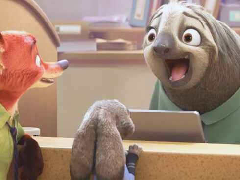 Nick Wilde, Judy Hopps y Priscilla, en la película animada de Disney, Zootrópolis (2016)