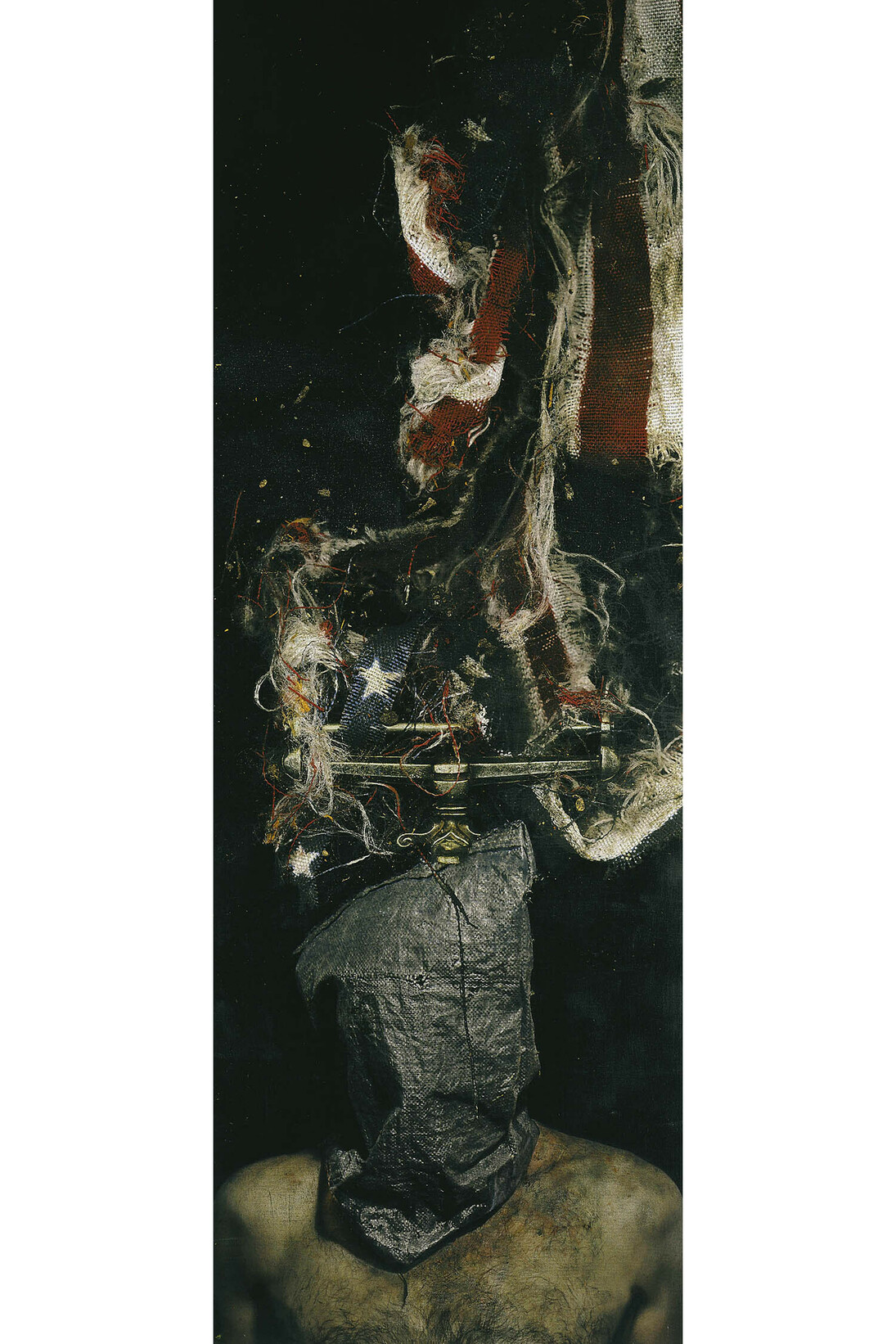 Peter Kennard, Decoration 8 (2003-4), oil and pigment on canvas, 287 x 102 cm © Peter Kennard