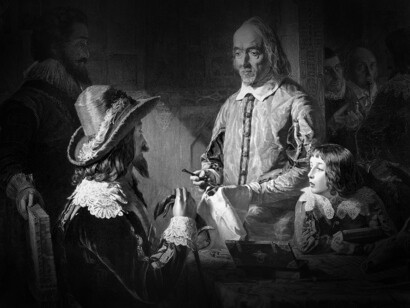 H. Lemon, William Harvey demostrando las palpitaciones del corazón fetal de un ciervo a Carlos I