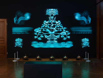 Indah Arsyad, The ultimate breath, exhibition view. Courtesy of Weltmuseum Wien