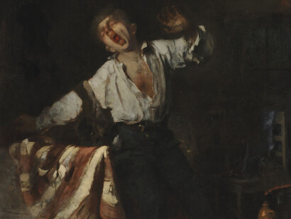 Yawning apprentice by Mihály Munkácsy, Museum of Fine Arts, Hungarian National Gallery, Hungary