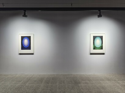 James Turrell, At One, vue d'exposition. Avec l'aimable autorisation de Gagosian